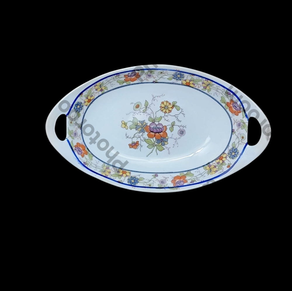 Vintage German Porcelain Handled Dish